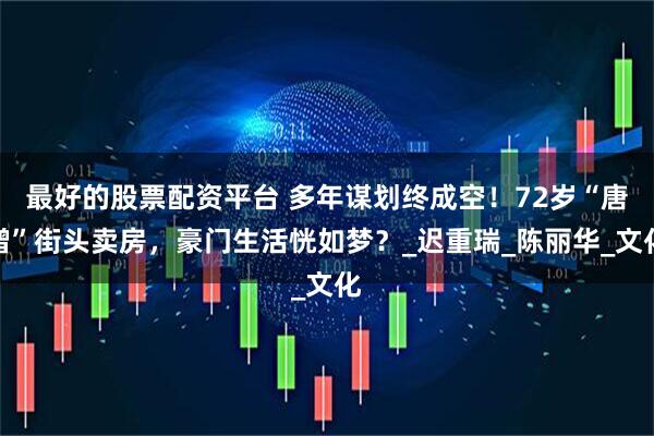 最好的股票配资平台 多年谋划终成空！72岁“唐僧”街头卖房，豪门生活恍如梦？_迟重瑞_陈丽华_文化